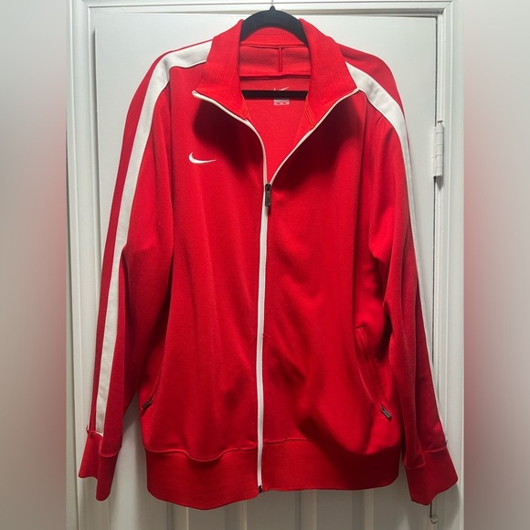 Nike Men’s Red & White Track Jacket Size XXL - Picture 1 of 7